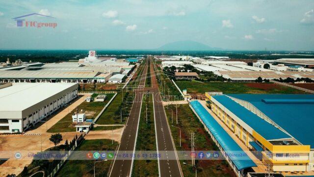 Main entrance road to Long Khanh Industrial Park – Dong Nai – TTTFIC Group