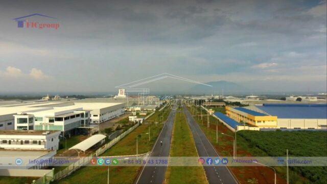 Main entrance road to Long Khanh Industrial Park – Dong Nai – TTTFIC Group