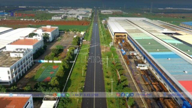 Main entrance road to Long Khanh Industrial Park – Dong Nai – TTTFIC Group