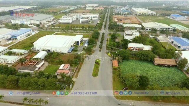 Main entrance road to Long Hau Industrial Park – Long An – TTTFIC Group