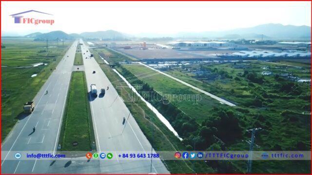 The main road leading to WHA Industrial Zone – Nghe An Province – TTTFIC-Group