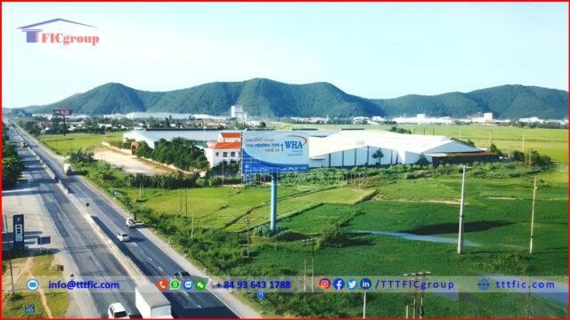 The road axis leading to WHA Industrial Zone – Nghe An Province – TTTFIC-Group