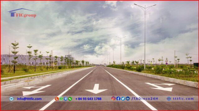 Main entrance road to VSIP Hai Duong Industrial Park – TTTFIC Group