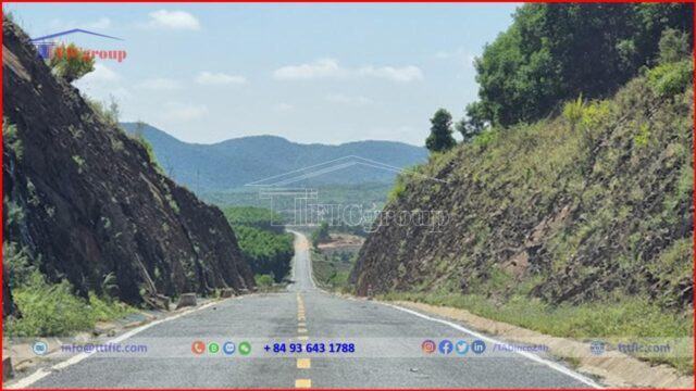 The road is inside Western Gateway Industrial Park – Quang Binh Province – TTTFIC Group