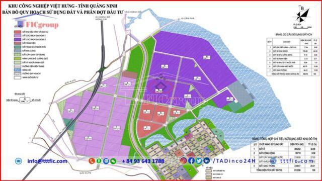 Master plan map of Viet Hung Industrial Park – Quang Ninh – TTTFIC Group