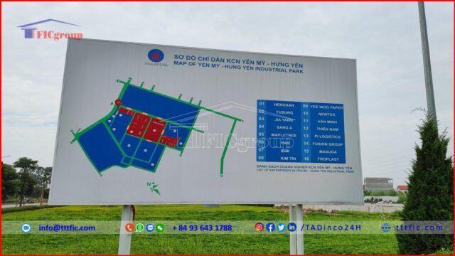 Map of Yen My Industrial Park – Hung Yen – TTTFIC Group