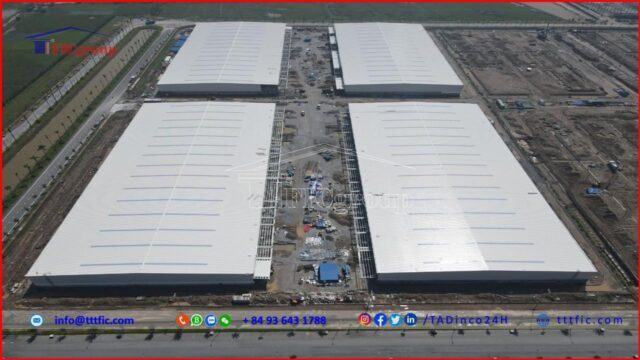 Construction of the workshops of Yen My Industrial Park – Hung Yen – TTTFIC Group