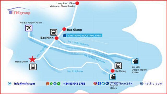 Transportation of Van Trung Industrial Park – Bac Giang – TTTFIC Group
