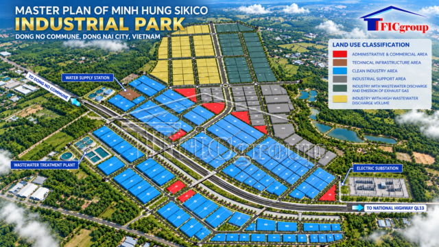 Minh Hung SIKICO Industrial Park Master Plan, Dong Nai, Vietnam | TTTFIC Group
