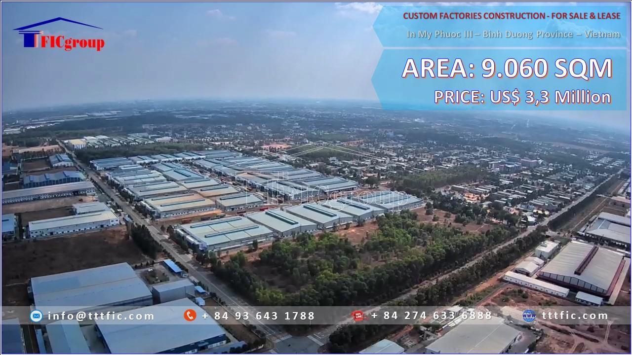 For Sale – Factory in Mỹ Phuoc 3 Industrial Park – TTTFIC Group 3