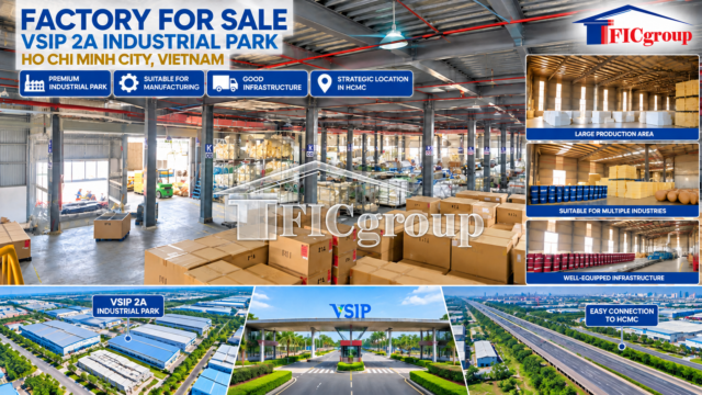 Factory for sale in VSIP 2A Industrial Park, Ho Chi Minh City, Vietnam – Industrial property investment by TTTFIC Group